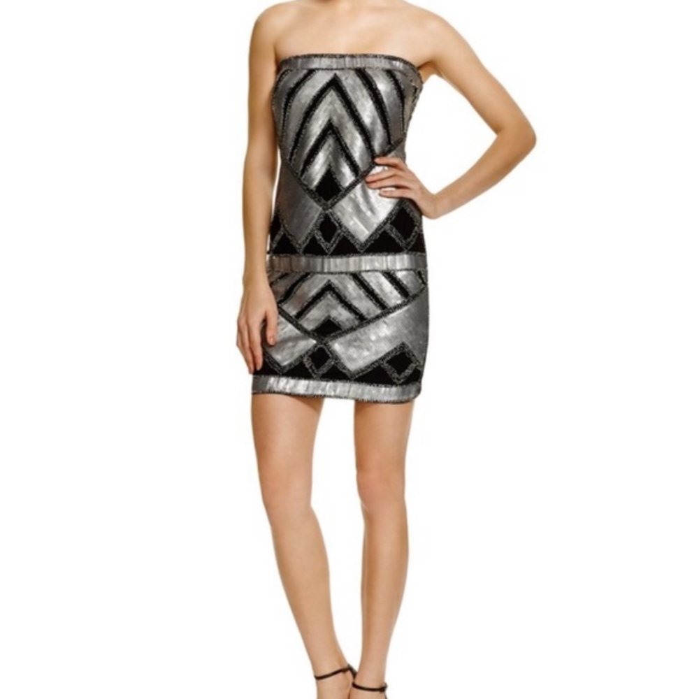 Romeo & Juliet Couture Sequin Strapless Dress